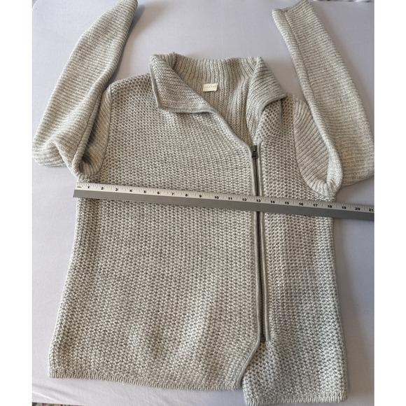 Poetry Women's 8 Baby Alpaca Blend Side Zip Knit Sweater Soft Comfy Boho Neutral - Picture 4 of 10
